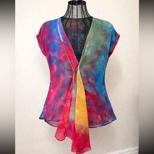 Vibrant Tie-Dye Kimono
